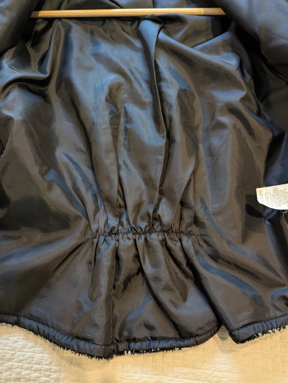TSUNAMI Vintage Black Snowflake Zip-Up Fleece Medium